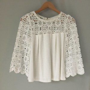 Eri + Ali White Lace Top